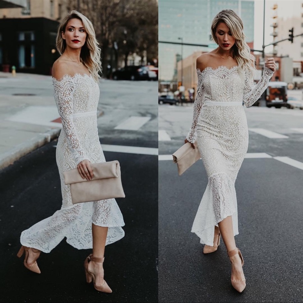 VICI Lace Trumpet Dress.